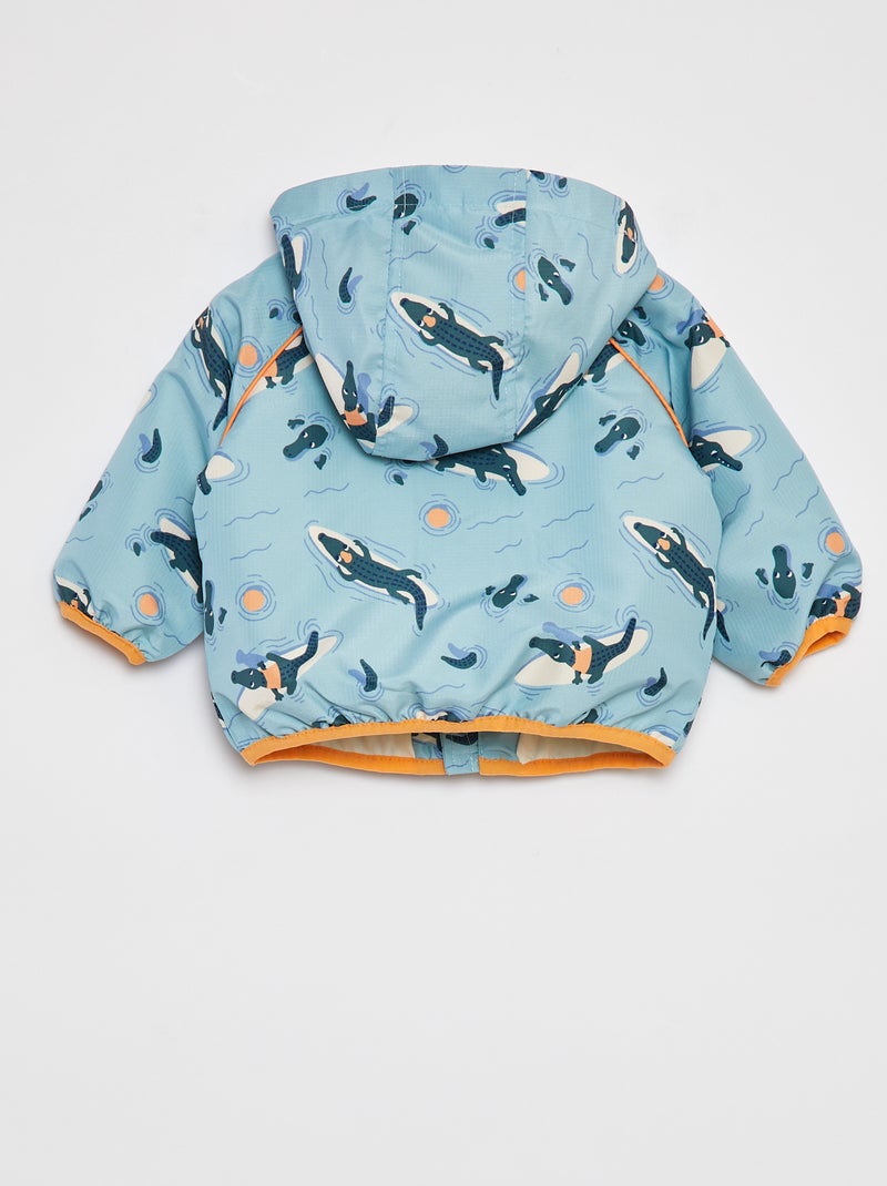 Giacca a vento con cappuccio BLU - Kiabi