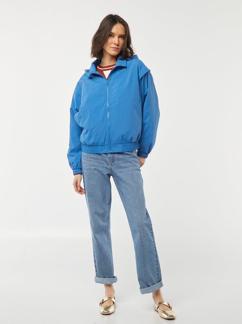 Giacca a vento con cappuccio BLU - Kiabi