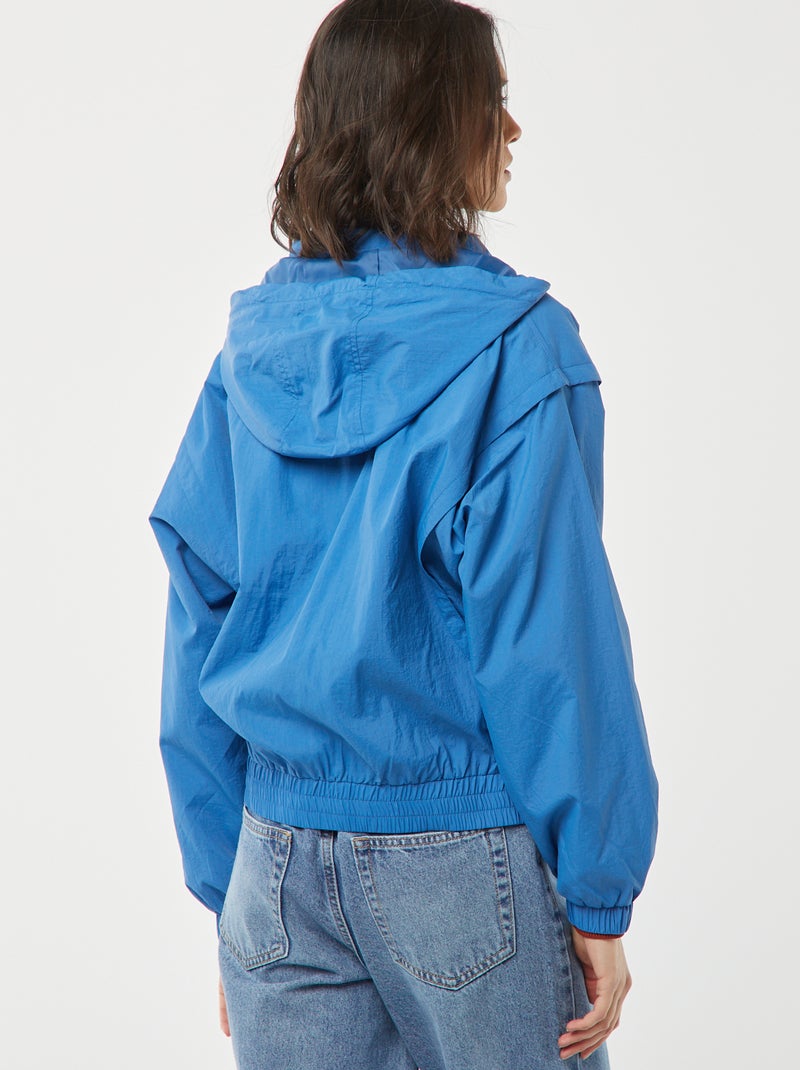Giacca a vento con cappuccio BLU - Kiabi