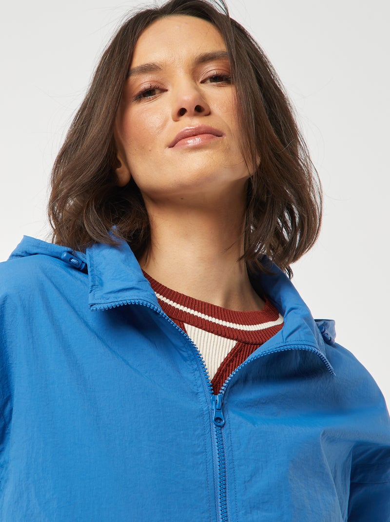 Giacca a vento con cappuccio BLU - Kiabi