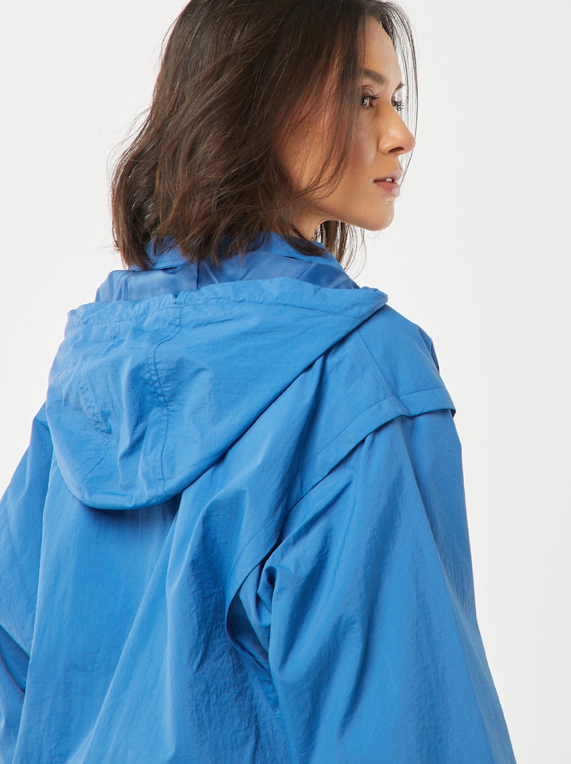 Giacca a vento con cappuccio BLU - Kiabi