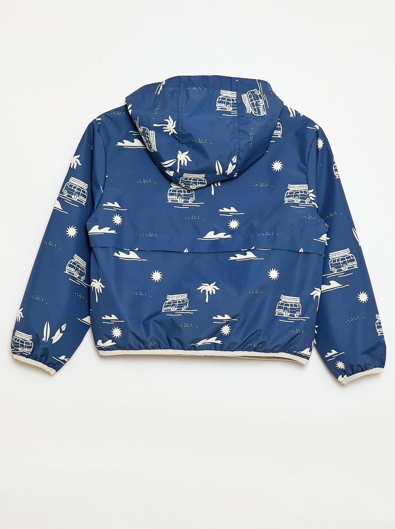Giacca a vento con cappuccio Blu - Kiabi