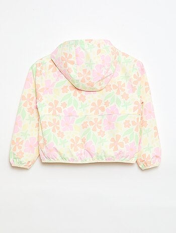 Giacca a vento con cappuccio e motivo