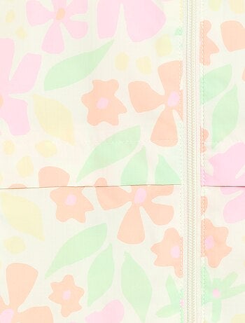 Giacca a vento con cappuccio e motivo