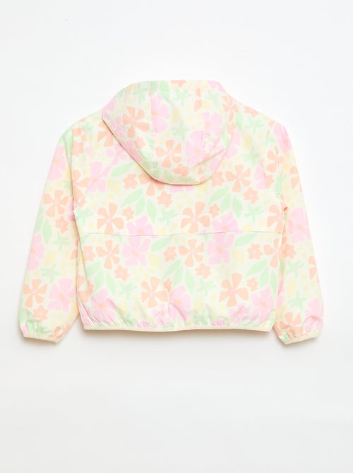 Giacca a vento con cappuccio e motivo - Kiabi