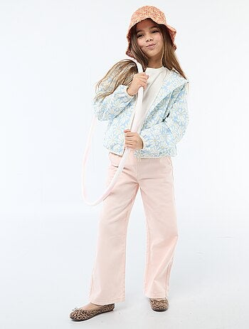 Giacca a vento con cappuccio e motivo