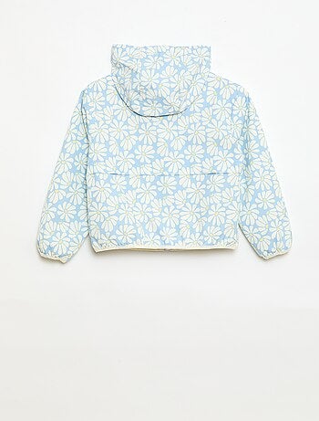 Giacca a vento con cappuccio e motivo
