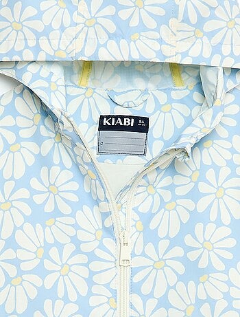 Giacca a vento con cappuccio e motivo