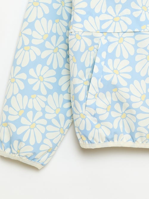 Giacca a vento con cappuccio e motivo - Kiabi