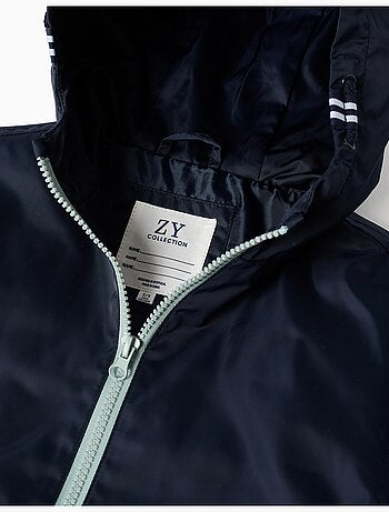 Giacca a vento con cappuccio e tasche