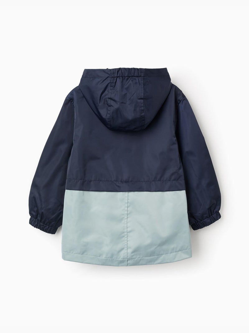Giacca a vento con cappuccio e tasche Blu scuro - Kiabi