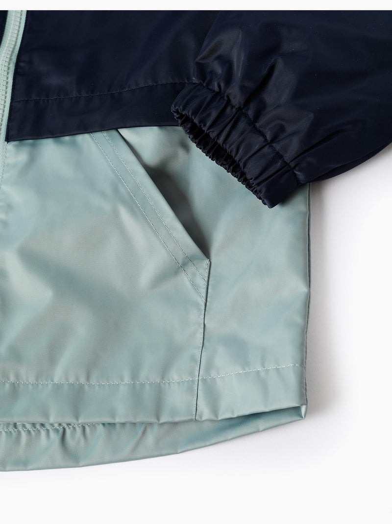 Giacca a vento con cappuccio e tasche Blu scuro - Kiabi
