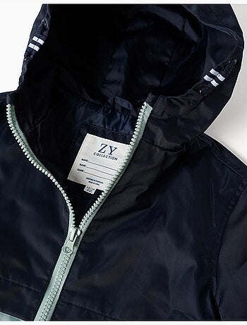 Giacca a vento con cappuccio e tasche