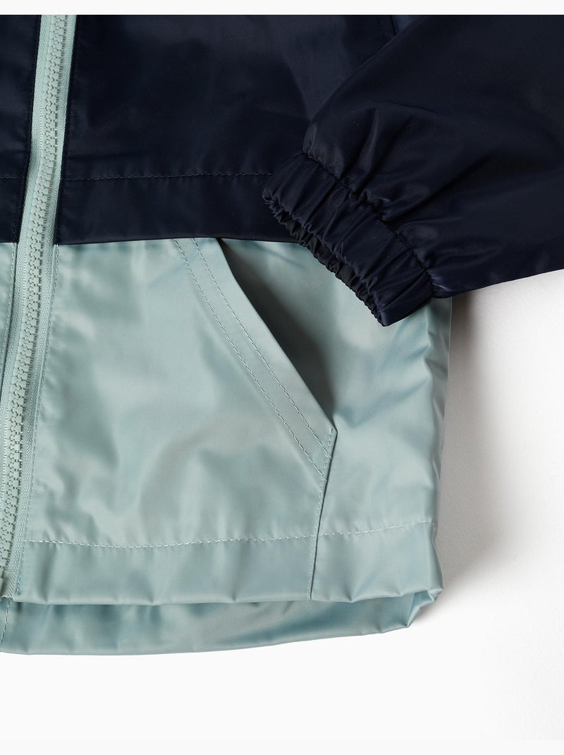 Giacca a vento con cappuccio e tasche Blu scuro - Kiabi
