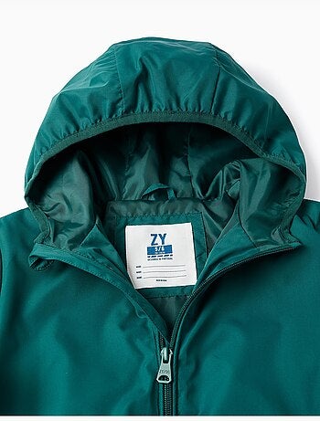 Giacca a vento con cappuccio e tasche