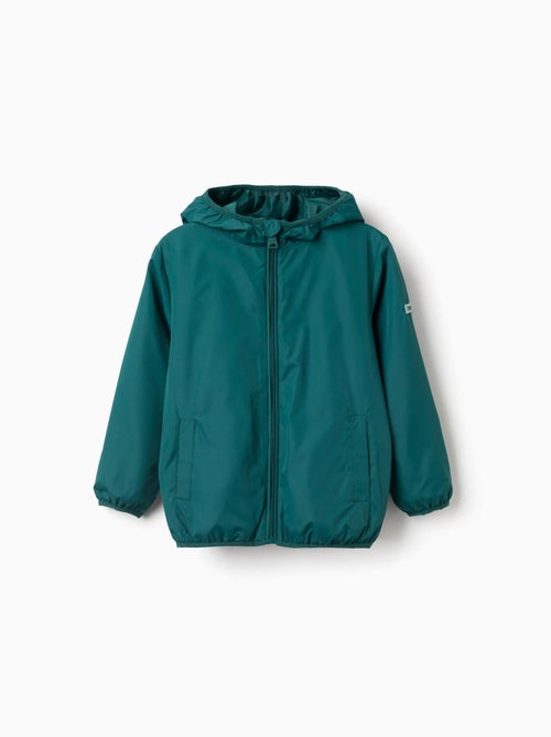 Giacca a vento con cappuccio e tasche - Kiabi