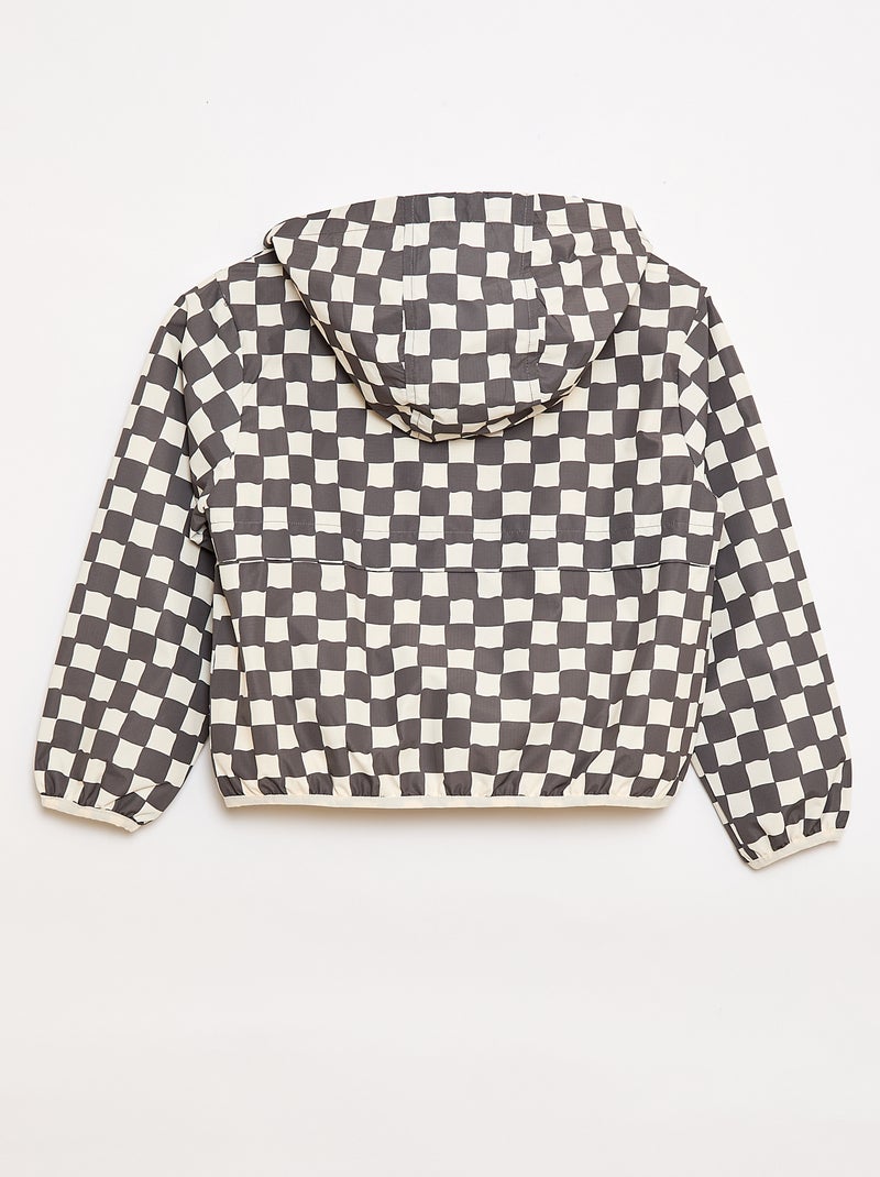 Giacca a vento con cappuccio Grigio - Kiabi