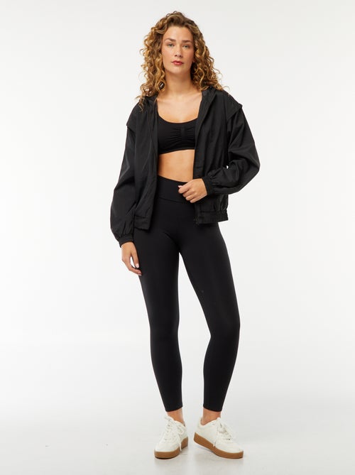 Giacca a vento con cappuccio tinta unita - Kiabi