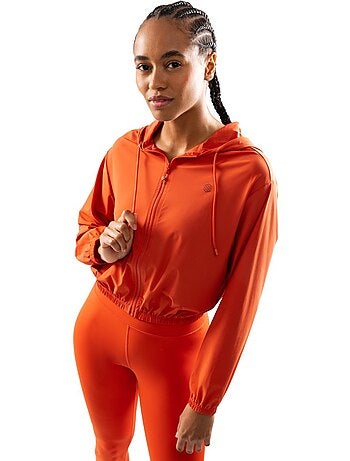 Giacca a vento corta ultraleggera da allenamento da donna fitness donna biscayne