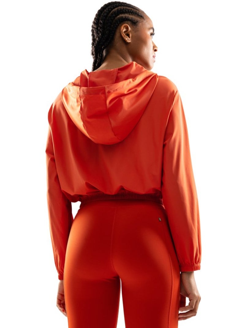 Giacca a vento corta ultraleggera da allenamento da donna fitness donna biscayne Rosso - Kiabi
