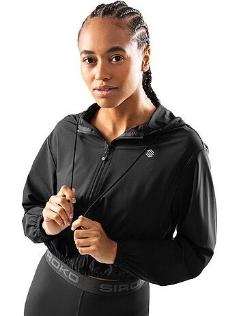Giacca a vento corta ultraleggera da allenamento da donna fitness donna pando