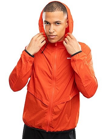 Giacca a vento da corsa da uomo fitness uomo bund brick