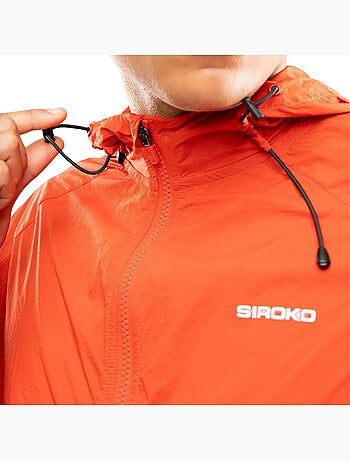 Giacca a vento da corsa da uomo fitness uomo bund brick