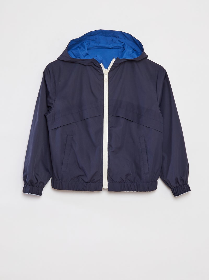 Giacca a vento double face bicolore BLU - Kiabi