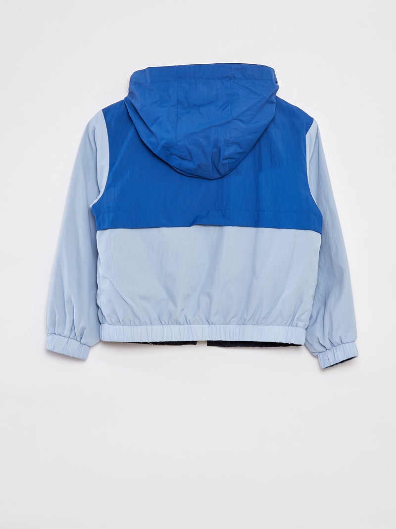Giacca a vento double face bicolore BLU - Kiabi