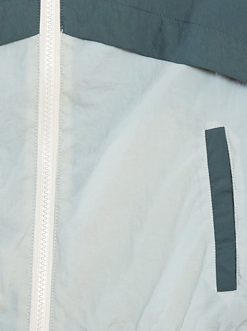 Giacca a vento double face bicolore VERDE - Kiabi
