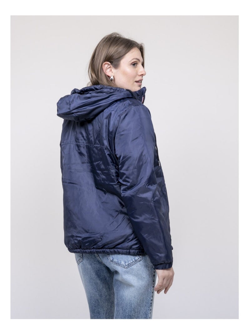 Giacca a vento foderata sherpa UZAVIA Blu marino - Kiabi