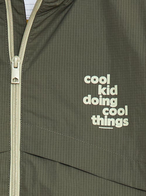 Giacca a vento idrorepellente con cappuccio - Kiabi