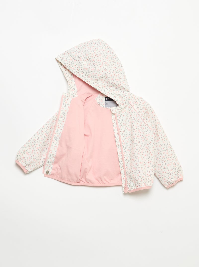 Giacca a vento leggera con cappuccio Rosa - Kiabi