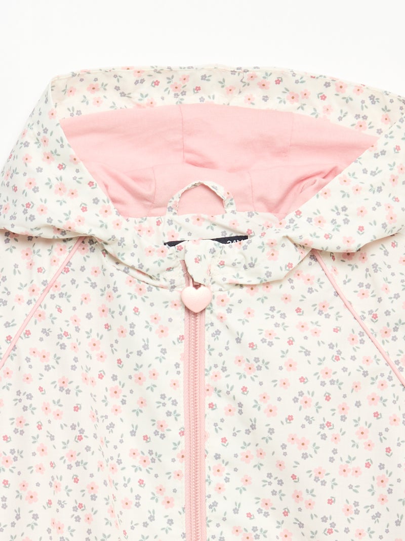 Giacca a vento leggera con cappuccio Rosa - Kiabi
