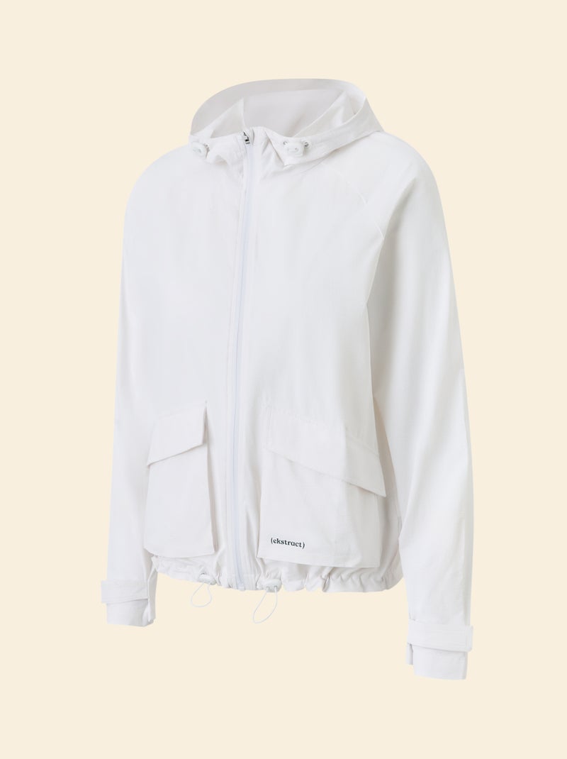 Giacca a vento sportiva con cappuccio - (ekstract) Bianco - Kiabi