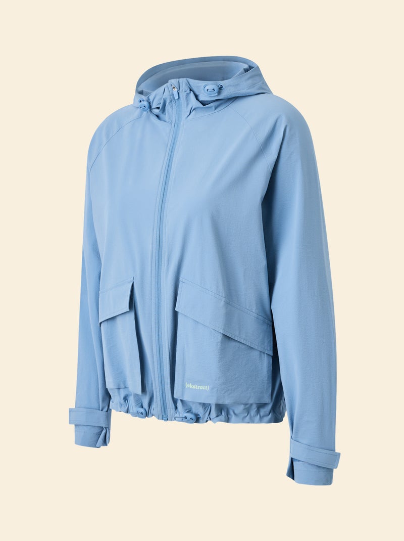 Giacca a vento sportiva con cappuccio - (ekstract) Blu - Kiabi