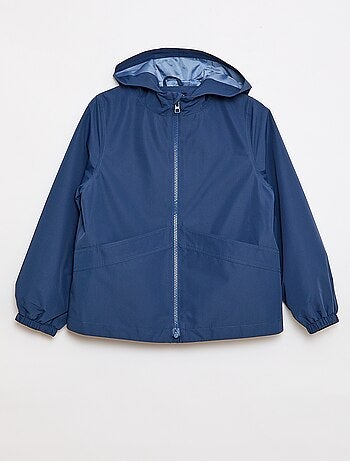 Giacca a vento tinta unita con cappuccio - Collezione facile da indossare