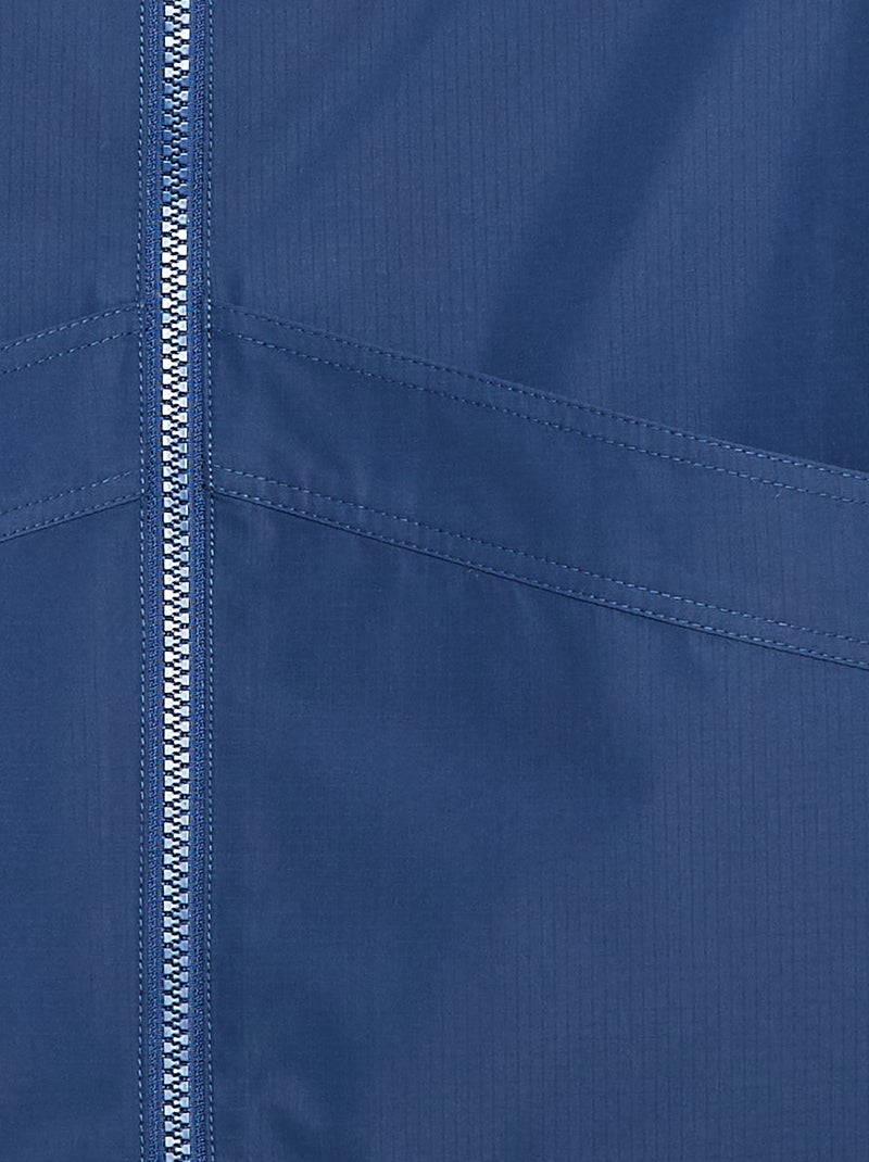 Giacca a vento tinta unita con cappuccio - Collezione facile da indossare Blu - Kiabi