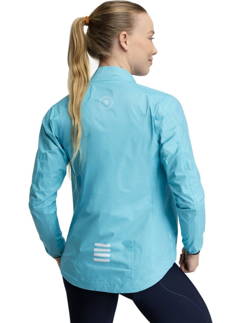 Giacca antipioggia da ciclismo da donna ciclismo donna j2 blockhaus Blu ciano - Kiabi