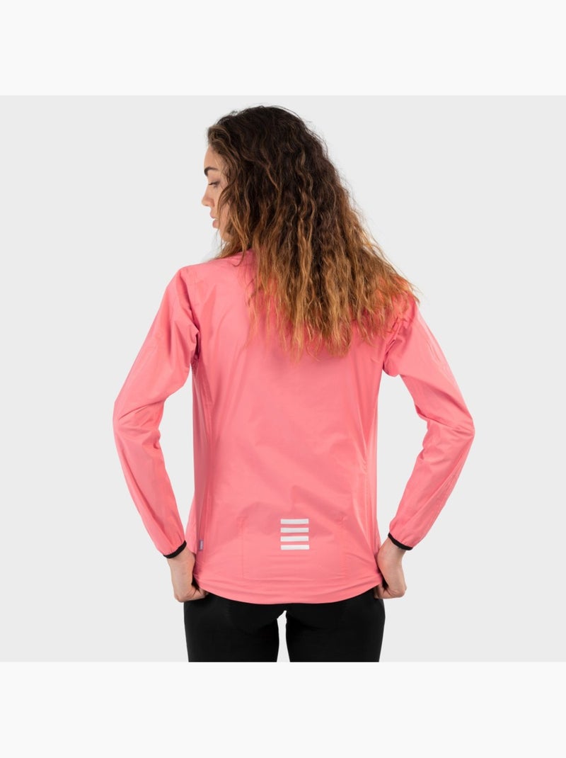 Giacca antipioggia da ciclismo da donna ciclismo donna j2 fauniera Corallo - Kiabi