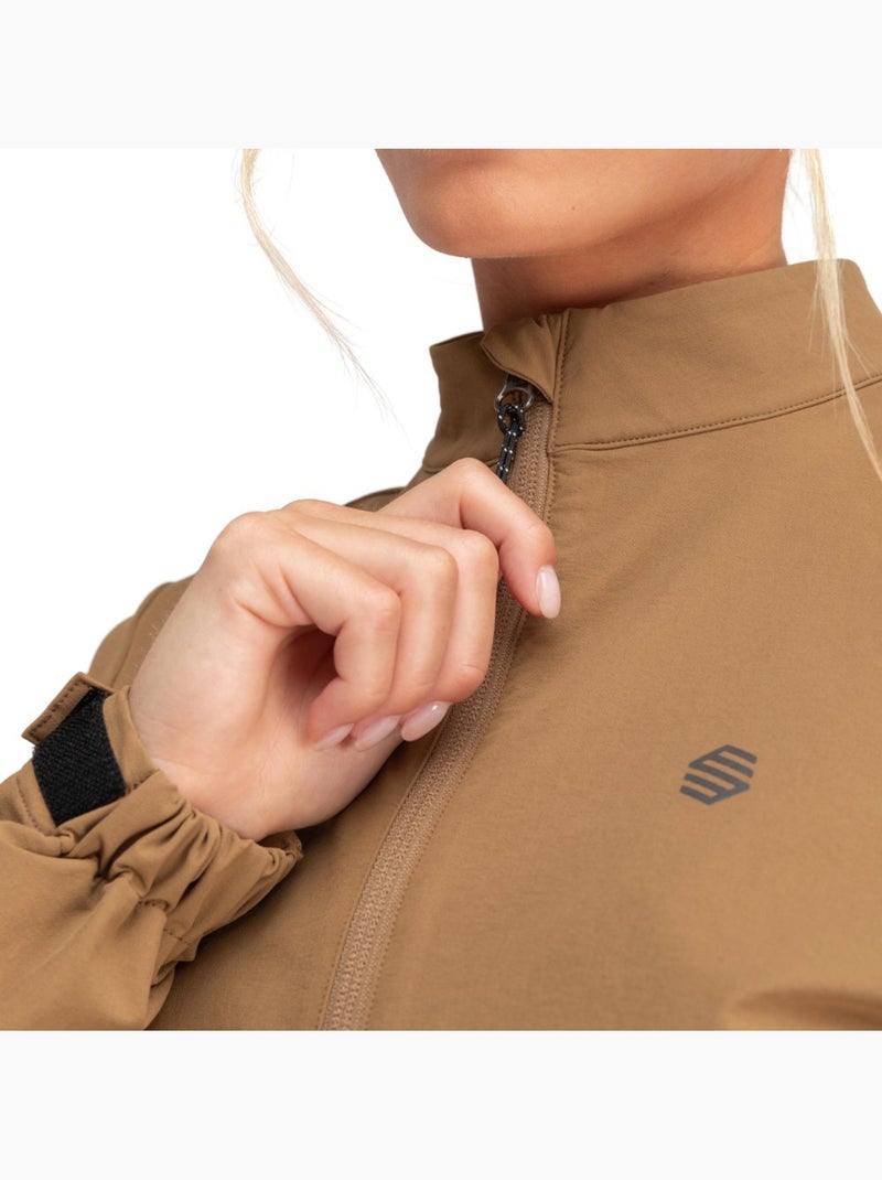 Giacca antipioggia da golf da donna golf donna muirfield-w mustard Marrone - Kiabi