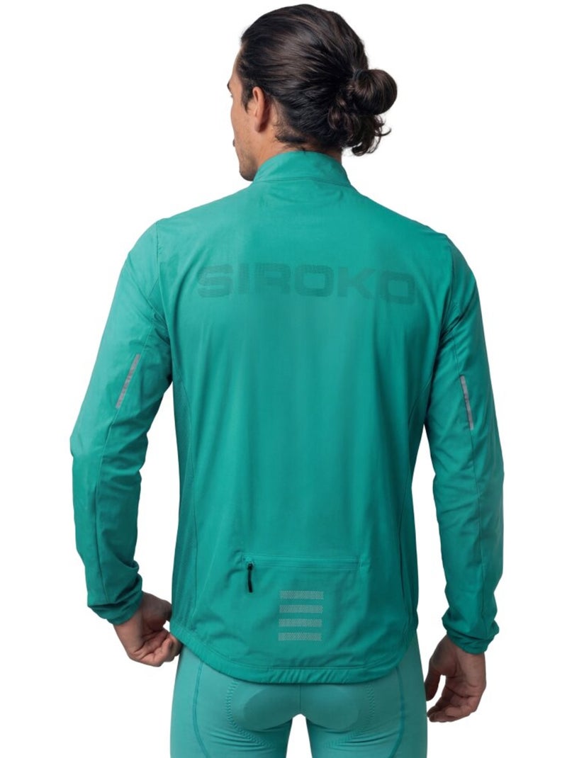Giacca antivento ultraleggera ciclismo uomo uomo j4 windbreak Verde - Kiabi