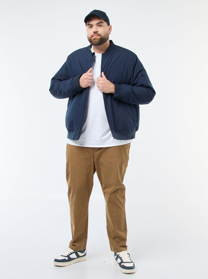 Giacca aviatore idrorepellente tinta unita Blu - Kiabi