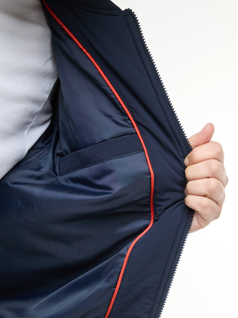 Giacca aviatore idrorepellente tinta unita Blu - Kiabi