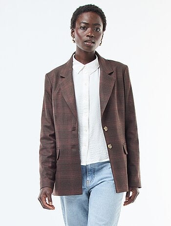 Giacca blazer a quadri