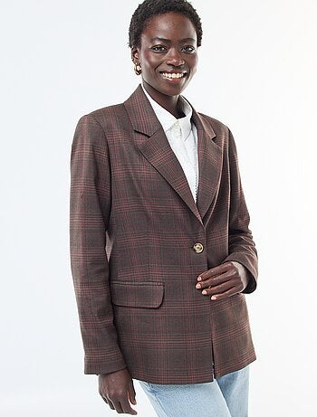 Giacca blazer a quadri