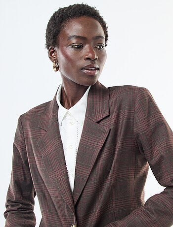 Giacca blazer a quadri