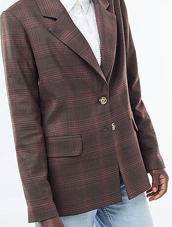 Giacca blazer a quadri
