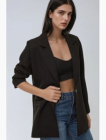 Giacca blazer con fodera leopardata hiccup