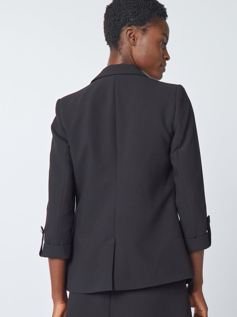 Giacca blazer con maniche con risvolto nero - Kiabi